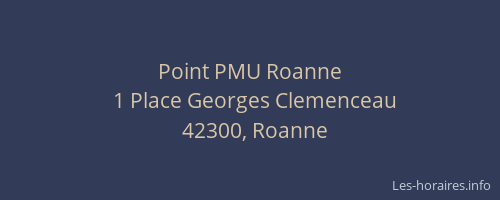 Point PMU Roanne