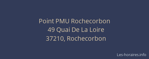Point PMU Rochecorbon