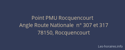 Point PMU Rocquencourt