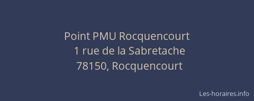 Point PMU Rocquencourt