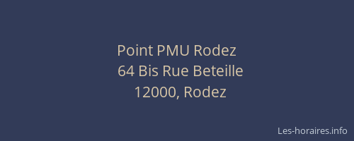 Point PMU Rodez