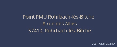 Point PMU Rohrbach-lès-Bitche