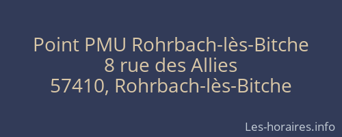 Point PMU Rohrbach-lès-Bitche