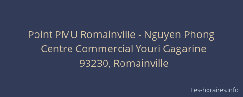 Point PMU Romainville - Nguyen Phong