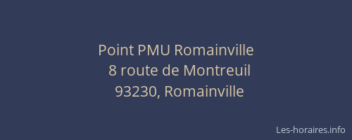 Point PMU Romainville