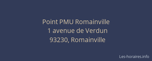 Point PMU Romainville