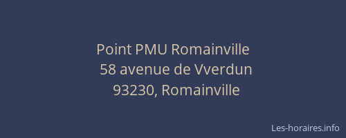 Point PMU Romainville