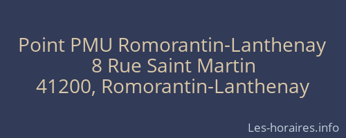 Point PMU Romorantin-Lanthenay