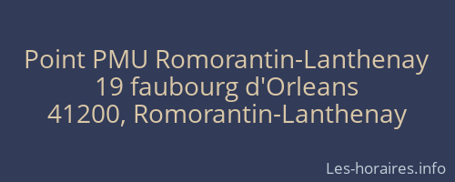 Point PMU Romorantin-Lanthenay