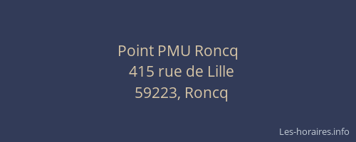 Point PMU Roncq
