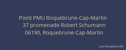 Point PMU Roquebrune-Cap-Martin