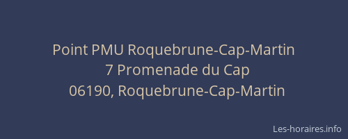 Point PMU Roquebrune-Cap-Martin