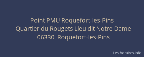 Point PMU Roquefort-les-Pins