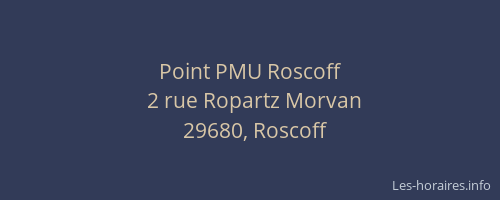 Point PMU Roscoff