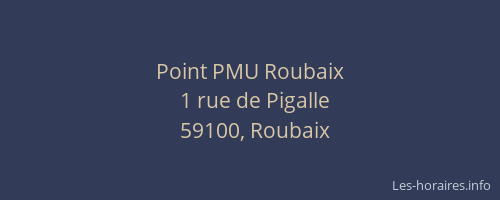 Point PMU Roubaix