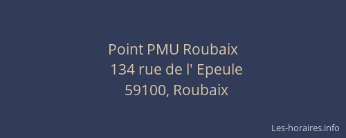 Point PMU Roubaix