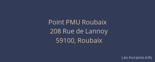 Point PMU Roubaix