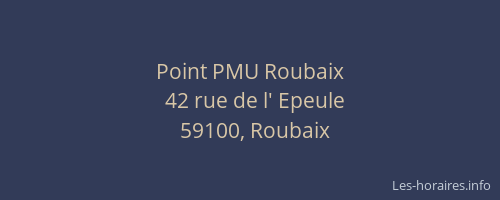 Point PMU Roubaix