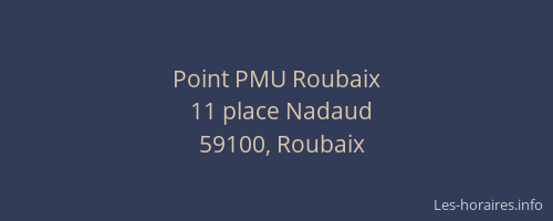 Point PMU Roubaix