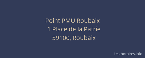 Point PMU Roubaix