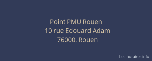 Point PMU Rouen