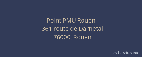 Point PMU Rouen