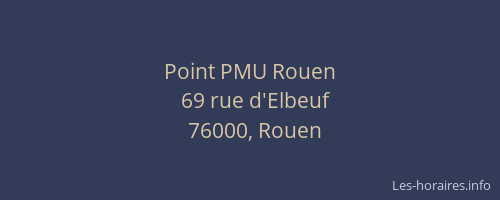 Point PMU Rouen