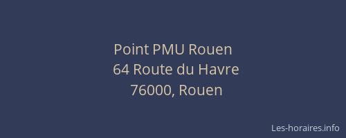Point PMU Rouen