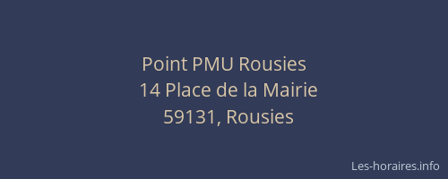 Point PMU Rousies