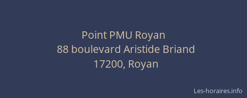 Point PMU Royan