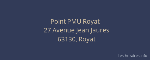 Point PMU Royat