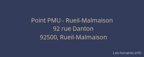 Point PMU - Rueil-Malmaison
