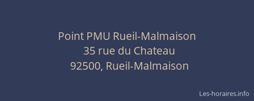 Point PMU Rueil-Malmaison