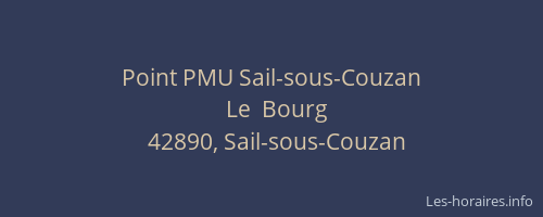 Point PMU Sail-sous-Couzan