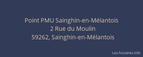 Point PMU Sainghin-en-Mélantois