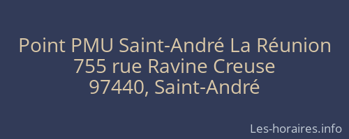 Point PMU Saint-André La Réunion