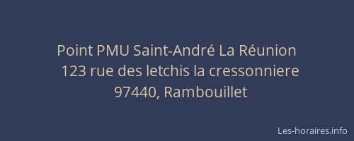 Point PMU Saint-Andr&eacute; La R&eacute;union