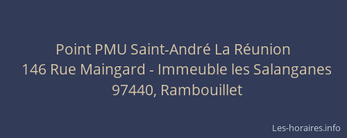 Point PMU Saint-Andr&eacute; La R&eacute;union