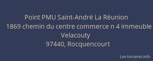 Point PMU Saint-André La Réunion