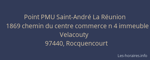 Point PMU Saint-Andr&eacute; La R&eacute;union