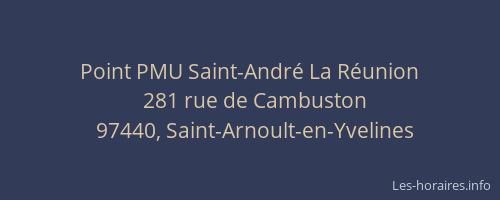 Point PMU Saint-Andr&eacute; La R&eacute;union
