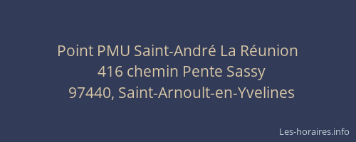 Point PMU Saint-Andr&eacute; La R&eacute;union