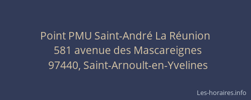 Point PMU Saint-Andr&eacute; La R&eacute;union