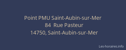 Point PMU Saint-Aubin-sur-Mer