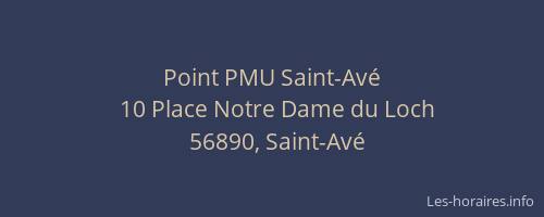 Point PMU Saint-Av&eacute;