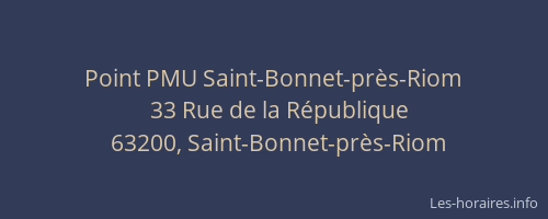 Point PMU Saint-Bonnet-pr&egrave;s-Riom
