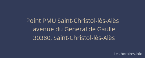Point PMU Saint-Christol-lès-Alès