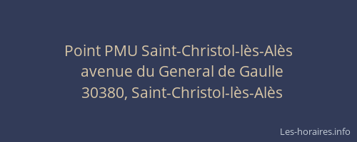 Point PMU Saint-Christol-l&egrave;s-Al&egrave;s