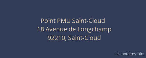 Point PMU Saint-Cloud