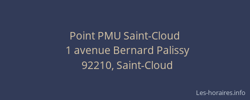 Point PMU Saint-Cloud